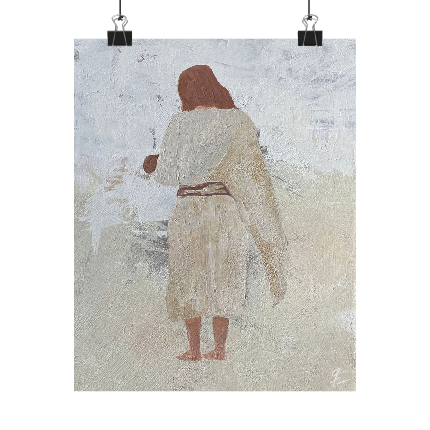 Serene Matte Vertical Poster - Spiritual Art Print for Home Decor