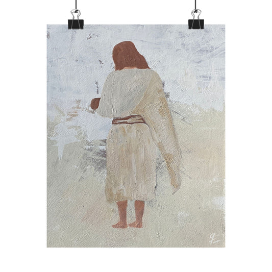 Serene Matte Vertical Poster - Spiritual Art Print for Home Decor